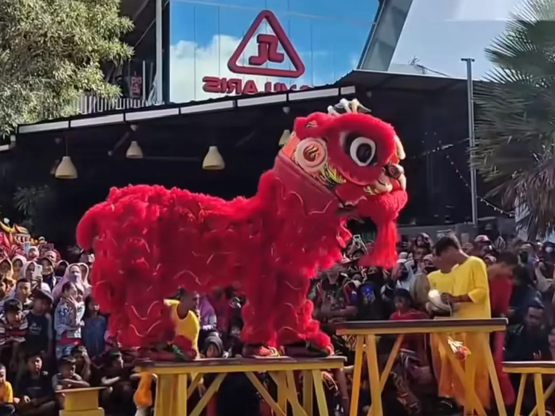 Jadwal pertunjukan Barongsai di Cilacap memperingati Imlek 2026. (Foto: Tangkapan layar TikTok @samilariscilacap)