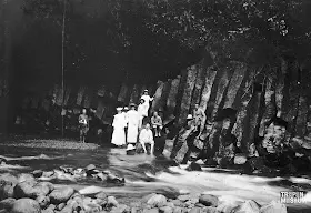Potret masa kolonial Belanda di Curug Tebela. (Foto: Tropen Museum/banjoemas.com)