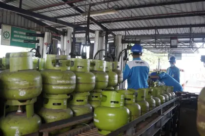 Stasiun pengisian LPG wilayah Jawa Tengah dan DIY. Pertamina menambah pasokan jelang Ramadan. (Patra Niaga).