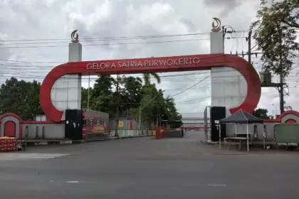 Kawasan GOR Satria Purwokerto, yang saat ini menjadi objek lelang mitra kerjasama pengelolaan parkir. (Foto Wahyu Sumantri)