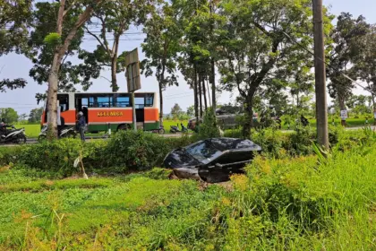 Kecelakaan tunggal di jalur mudik cilacap 2026