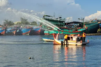 Mitigasi kebakaran kkp di pelabuhan cilacap