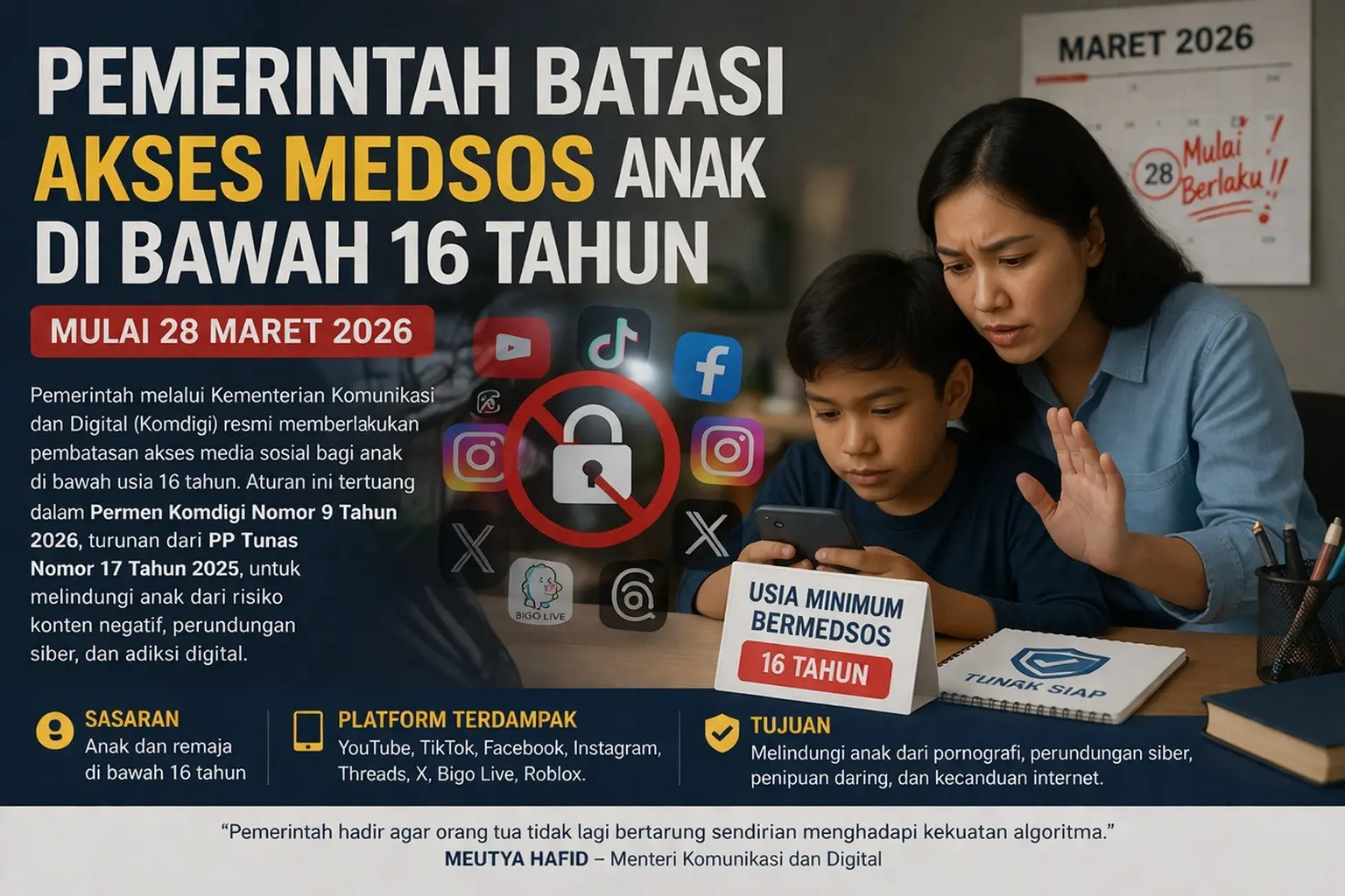 Pembatasan media sosial untuk anak