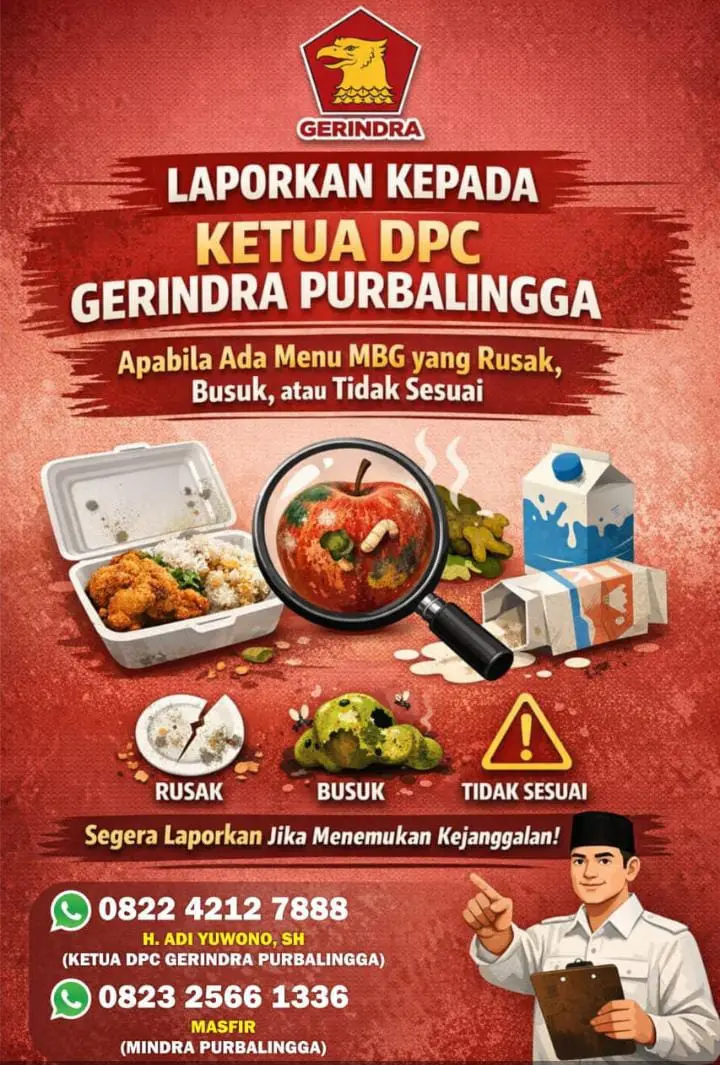 Pengaduan mbg gerindra purbalingga