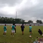 Permain persibangga purbalingga sedang berlatih