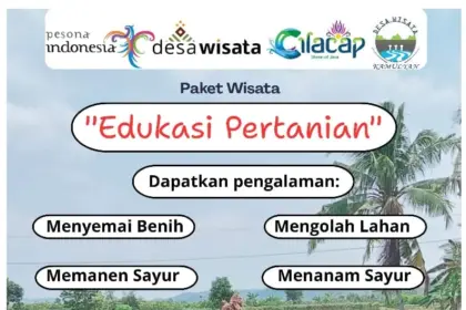 Salah satu paket wisata ketika berlibur ke Desa Kamulyan, Bantarsari, Cilacap. (Foto: TikTok @pokdarwis.kamulyan)