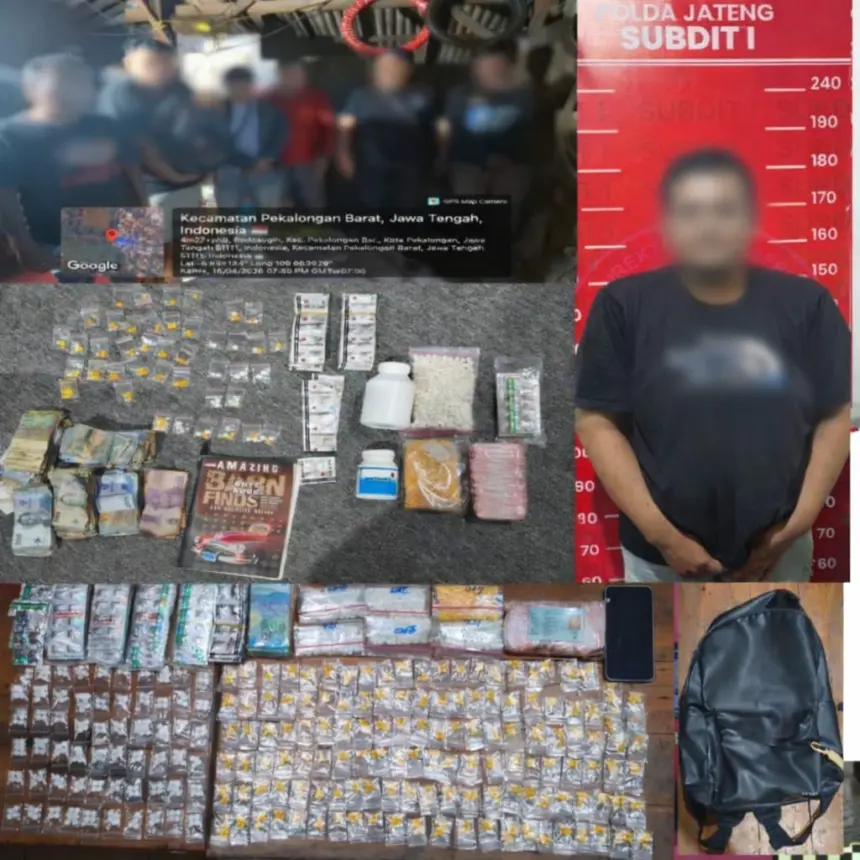 Polda Jateng Ringkus Pengedar Ribuan Obat Keras Ilegal di Pekalongan