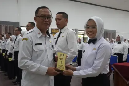 Ratusan peserta mengikuti penutupan Latsar CPNS tahun 2026. (Pemkab Cilacap).