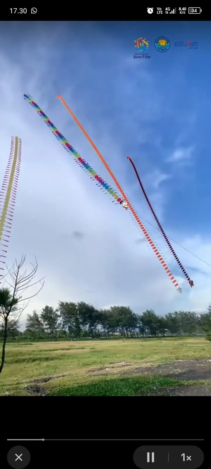Melihat layang-layang yang ada di tepian Pantai Bunton, bisa menjadi inspirasi spot foto yang aesthetic. (Foto: TikTok @pokdarwis_dutabahari)
