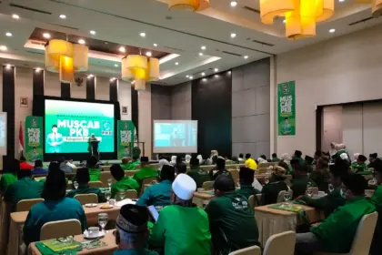 Suasana acara Muscab DPC PKB Banyumas di Sebuah Hotel, di Purwokerto, Sabtu (18/04/2026).