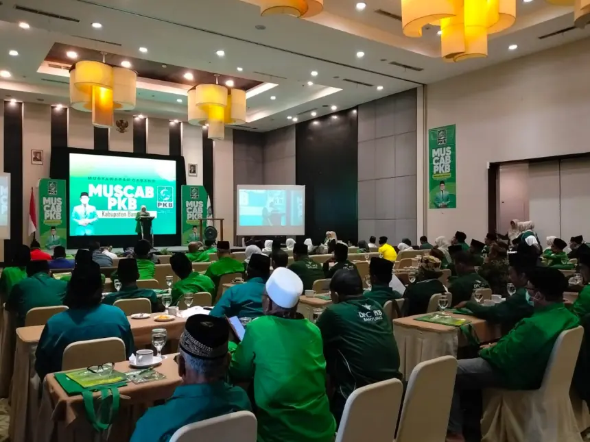 Suasana acara Muscab DPC PKB Banyumas di Sebuah Hotel, di Purwokerto, Sabtu (18/04/2026).