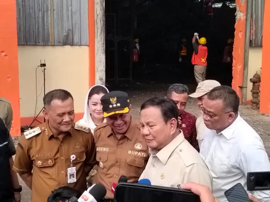 Presiden RI Prabowo Subianto saat melakukan mengunjungi kawasan TPA BLE Kaliori, Kabupaten Banyumas, Selasa (28/04/2026).(Foto: Wahyu Sumantri)