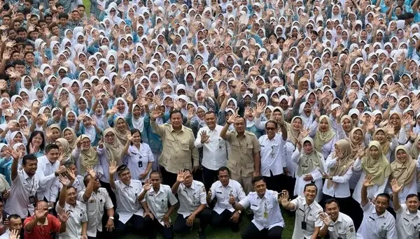 Presiden Prabowo Subianto berkunjung ke SMAN 1 Cilacap. (Dok).