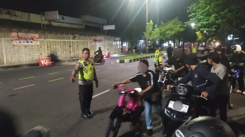 Sejumlah motor diaman polisi diduga balap liar di wilayah Cilacap Utara. (Polsek Cilacap Utara).