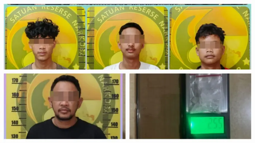Polresta Cilacap amankan pelaku dan barang bukti narkoba. (Polresta Cilacap).