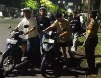 Polisi amankan sejumlah remaja yang diduga hendak balap liar di Cilacap. (Polresta Cilacap).