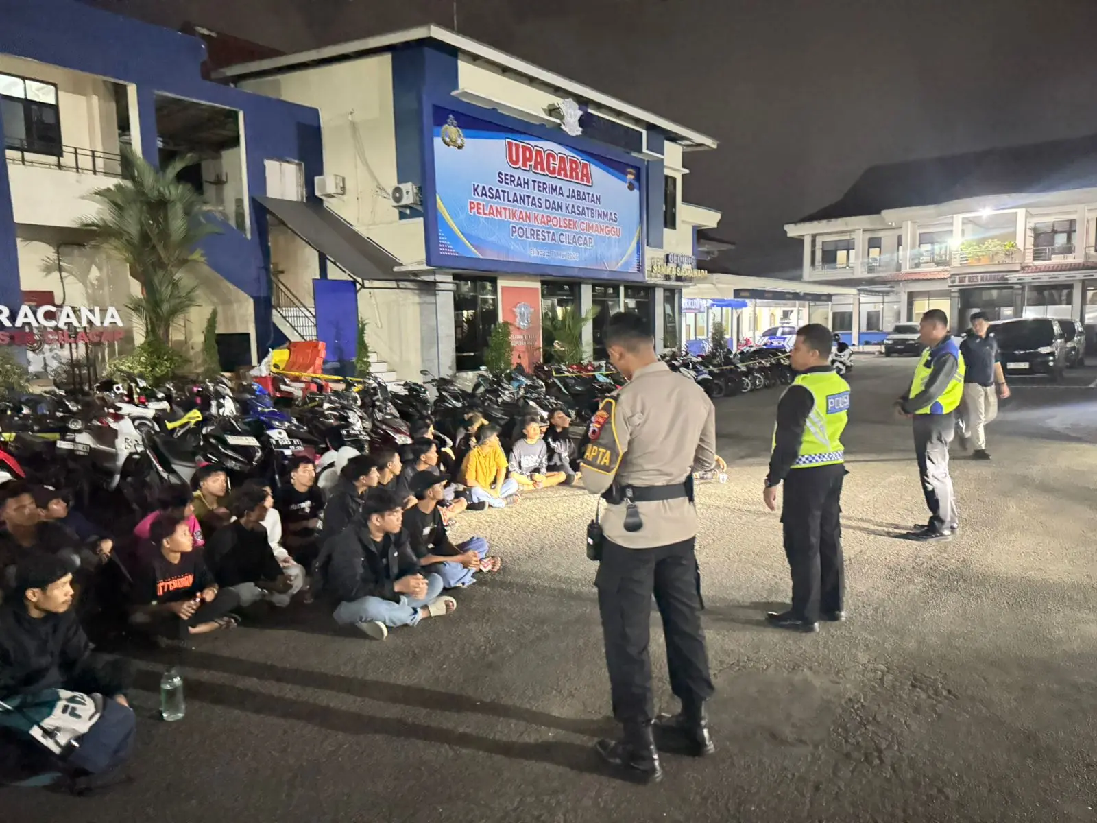 Aksi Balap Liar Resahkan Warga, Polisi Amankan Puluhan Motor di Cilacap