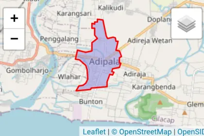 Peta Desa Adipala di Kecamatan Adipala, Cilacap yang menyimpan sejarah dan potensi lokal. (Sumber: adipala-adipala.cilacapkab.go.id)