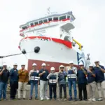PT Alfa Trans Raya (ATR), anak usaha dari PT Cipta Krida Bahari (CKB Logistics), resmi meluncurkan armada kapal kontainer (container vessel) terbarunya, Alfa Trans Tiga, di kawasan Pelabuhan Tanjung Emas, Semarang, Jawa Tengah, Jumat (22/5/2026).(Dok PT ATR)