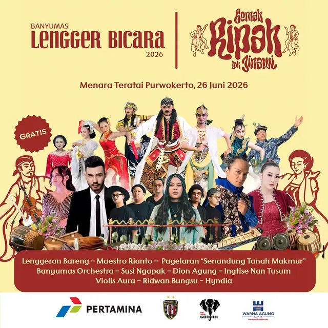 Detail acara Banyumas Lengger Bicara yang akan diselenggarakan pada Jumat (26/6/2026). (Instagram @lenggerbicara) 