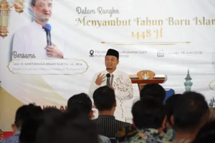 Pemerintah Kabupaten Cilacap menggelar Pengajian Peringatan Tahun Baru Islam 1448 Hijriah Tingkat Kabupaten di Pendopo Wijayakusuma Cakti Cilacap, Jumat (19/6/2026).(Foto: Diskominfo Cilacap)